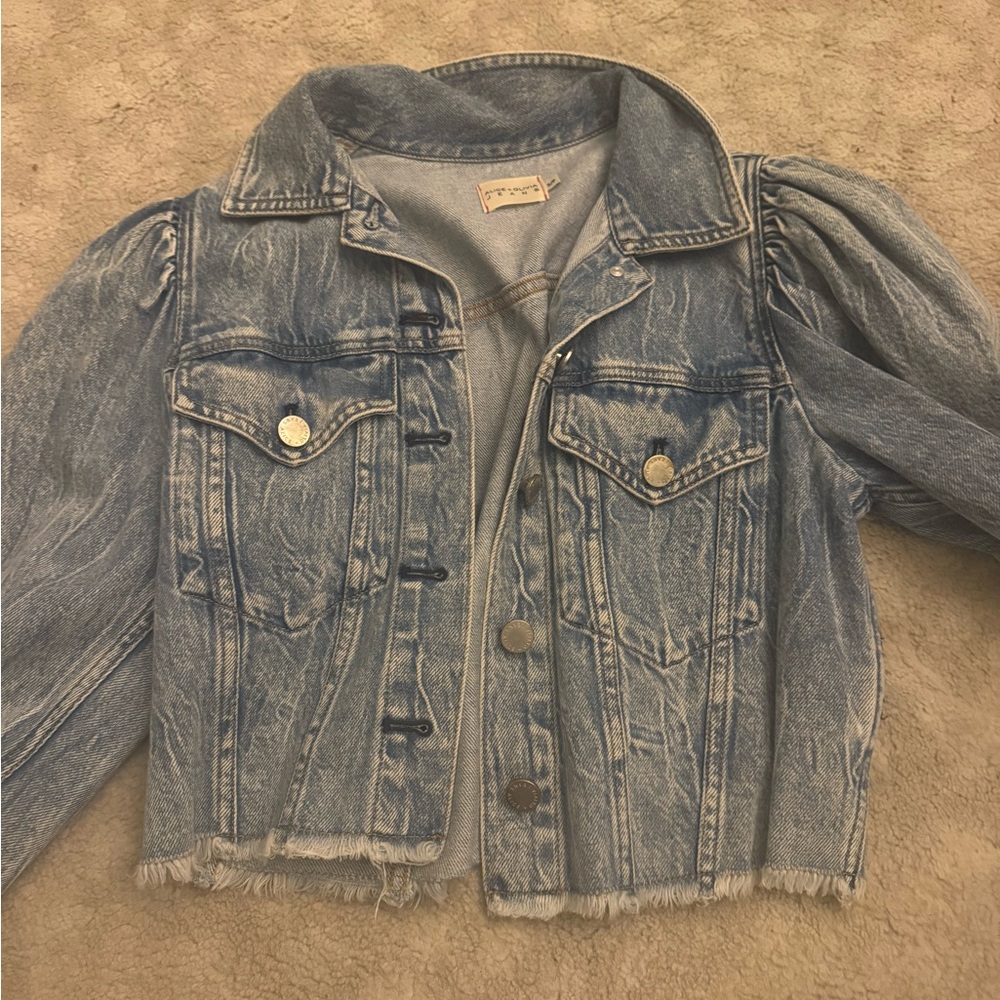 Alice + Olivia Light Blue Jean Jacket